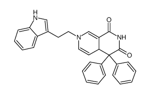 7-[2-(1H-Indol-3-yl)-ethyl]-4,4-diphenyl-4a,7-dihydro-4H-[2,7]naphthyridine-1,3-dione Structure