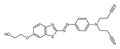 3-((2-Cyano-ethyl)-{4-[6-(2-hydroxy-ethoxy)-benzothiazol-2-ylazo]-phenyl}-amino)-propionitrile Structure