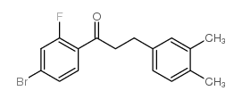 4'-BROMO-3-(3,4-DIMETHYLPHENYL)-2'-FLUOROPROPIOPHENONE结构式