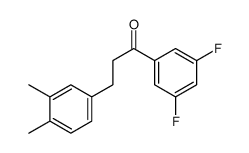 3',5'-DIFLUORO-3-(3,4-DIMETHYLPHENYL)PROPIOPHENONE Structure