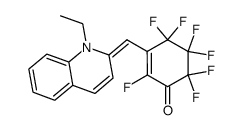 3-<(1-ethyl-2(1H)-quinolinylidene)methyl>heptafluoro-2-cyclohexen-1-one Structure