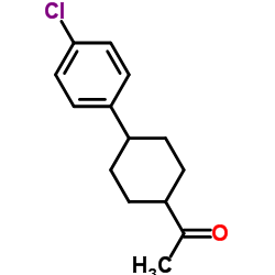 trans-4-(4-Chlorophenyl)-1-acetylcyclohexane Structure