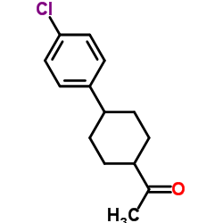 trans-4-(4-Chlorophenyl)-1-acetylcyclohexane structure