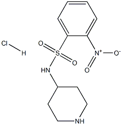 2-Nitro-N-piperidin-4-yl-benzenesulfonamide hydrochloride结构式