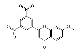 2-(3,5-dinitrophenyl)-7-methoxychromen-4-one Structure