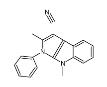 2,4-dimethyl-3-phenylpyrrolo[2,3-b]indole-1-carbonitrile结构式
