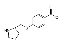 methyl 4-[[(2S)-pyrrolidin-2-yl]methylsulfanyl]benzoate结构式