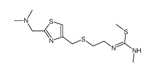 N-methyl-S-methyl-N'-[2-(2-dimethylaminomethylthiazol-4-ylmethylthio)ethyl]isothiourea结构式