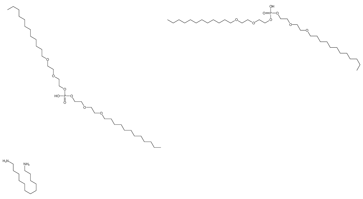 bis[2-[2-(dodecyloxy)ethoxy]ethyl hydrogen phosphate, compound with dodecane-1,12-diamine (2:1)结构式