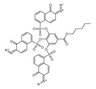 pentyl 3,4,5-tris[[(6-diazo-5,6-dihydro-5-oxo-1-naphthyl)sulphonyl]oxy]benzoate结构式