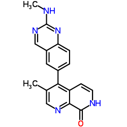 3-Methyl-4-[2-(methylamino)-6-quinazolinyl]-1,7-naphthyridin-8(7H)-one结构式