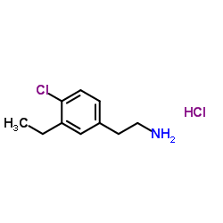 2-(4-Chloro-3-ethylphenyl)ethanamine hydrochloride (1:1)结构式