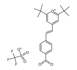 (E)-2,6-Di-tert-butyl-4-<2-(4-nitrophenyl)ethenyl>pyrylium-trifluormethansulfonat结构式