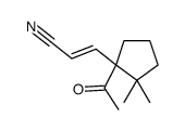 3-(1-acetyl-2,2-dimethylcyclopentyl)prop-2-enenitrile结构式