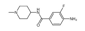 4-amino-3-fluoro-N-(1-methylpiperidin-4-yl)benzamide结构式