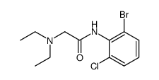 N,N-diethyl-glycine-(2-bromo-6-chloro-anilide) Structure