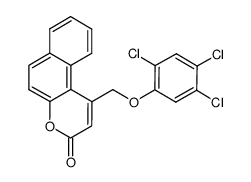1-(2',4',5'-trichlorophenoxymethyl)-benzo[f]chromen-3-one Structure