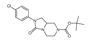 tert-butyl 2-(4-chlorophenyl)-hexahydro-3-oxoimidazo[1,5-a]pyrazine-7(1H)-carboxylate Structure