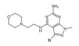 3-bromo-1-methyl-N4-(2-morpholin-4-yl-ethyl)-1H-pyrazolo[3,4-d]pyrimidine-4,6-diamine结构式