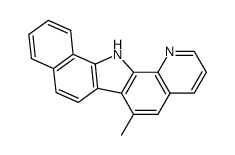 6-methyl-13H-benzo[a]pyrido[3,2-i]carbazole结构式