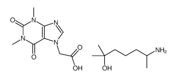 6-amino-2-methylheptan-2-ol,2-(1,3-dimethyl-2,6-dioxopurin-7-yl)acetic acid Structure