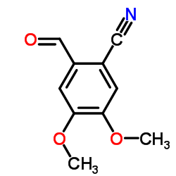 2-醛基-4,5-二甲氧基苯甲腈结构式