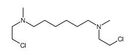N,N'-bis(2-chloroethyl)-N,N'-dimethylhexane-1,6-diamine结构式