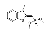 Phosphonic acid, [(3-methyl-2(3H)-benzothiazolylidene)methyl]-, dimethyl ester, (Z)- (9CI) structure