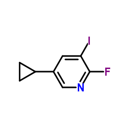 5-Cyclopropyl-2-fluoro-3-iodopyridine结构式
