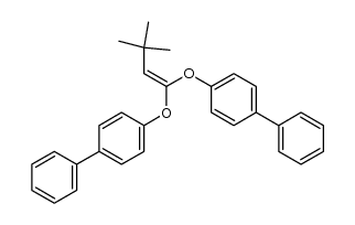4,4''-((3,3-dimethylbut-1-ene-1,1-diyl)bis(oxy))di-1,1'-biphenyl Structure