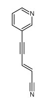 5-pyridin-3-ylpent-2-en-4-ynenitrile结构式