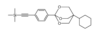 ((4-(4-Cyclohexyl-2,6,7-trioxabicyclo(2.2.2)oct-1-yl)phenyl)ethynyl)tr imethylsilane结构式