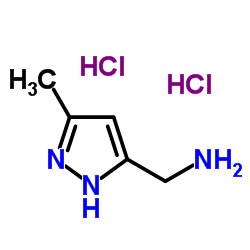 1-(3-Methyl-1H-pyrazol-5-yl)methanamine dihydrochloride Structure