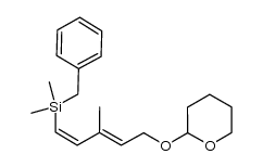 (1Z,3E)-1-(benzyldimethylsilyl)-3-methyl-5-(tetrahydropyran-2-yloxy)penta-1,3-diene Structure