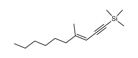 (E)-1-(trimethylsilyl)-4-methyl-3-decen-1-yne Structure
