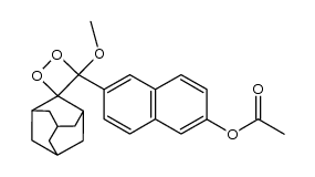 6-(4'-methoxyspiro[adamantane-2,3'-[1,2]dioxetan]-4'-yl)naphthalen-2-yl acetate结构式