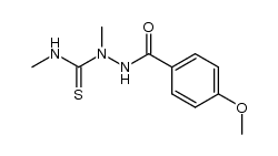 1-(4-methoxy-benzoyl)-2,4-dimethyl thiosemicarbazide结构式