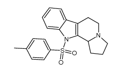 11-tosyl-2,3,5,6,11,11b-hexahydro-1H-indolizino[8,7-b]indole结构式