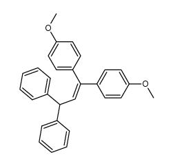 1,1-Bis(4-methoxyphenyl)-3,3-diphenylpropene结构式