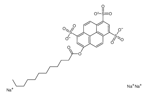 8-Dodecanoyloxypyrene-1,3,6-trisulfonic acid trisodium salt Structure