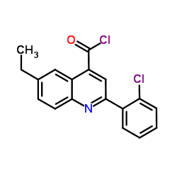 2-(2-Chlorophenyl)-6-ethyl-4-quinolinecarbonyl chloride结构式