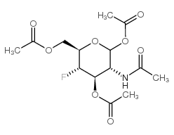 2-Acetamido-4-fluoro-1,3,6-tri-O-acetyl-2,4-dideoxy-D-glucopyranose Structure