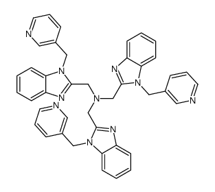 1-[1-(pyridin-3-ylmethyl)benzimidazol-2-yl]-N,N-bis[[1-(pyridin-3-ylmethyl)benzimidazol-2-yl]methyl]methanamine Structure