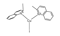 iodobis(2-methylquinoline)copper(I)结构式