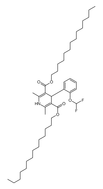 ditetradecyl 4-[2-(difluoromethoxy)phenyl]-2,6-dimethyl-1,4-dihydropyridine-3,5-dicarboxylate Structure