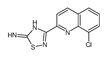 3-(8-Chloro-2-quinolinyl)-1,2,4-thiadiazol-5-amine结构式