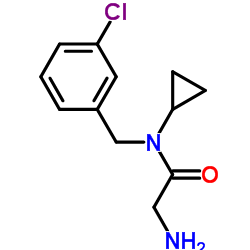 N-(3-Chlorobenzyl)-N-cyclopropylglycinamide结构式