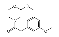 N-(2,2-dimethoxyethyl)-2-(3-methoxyphenyl)-N-methylacetamide结构式