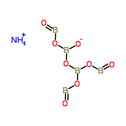 Ammonium pentaborate 4-hydrate structure