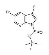 2-Methyl-2-propanyl 5-bromo-3-fluoro-1H-pyrrolo[2,3-b]pyridine-1- carboxylate结构式